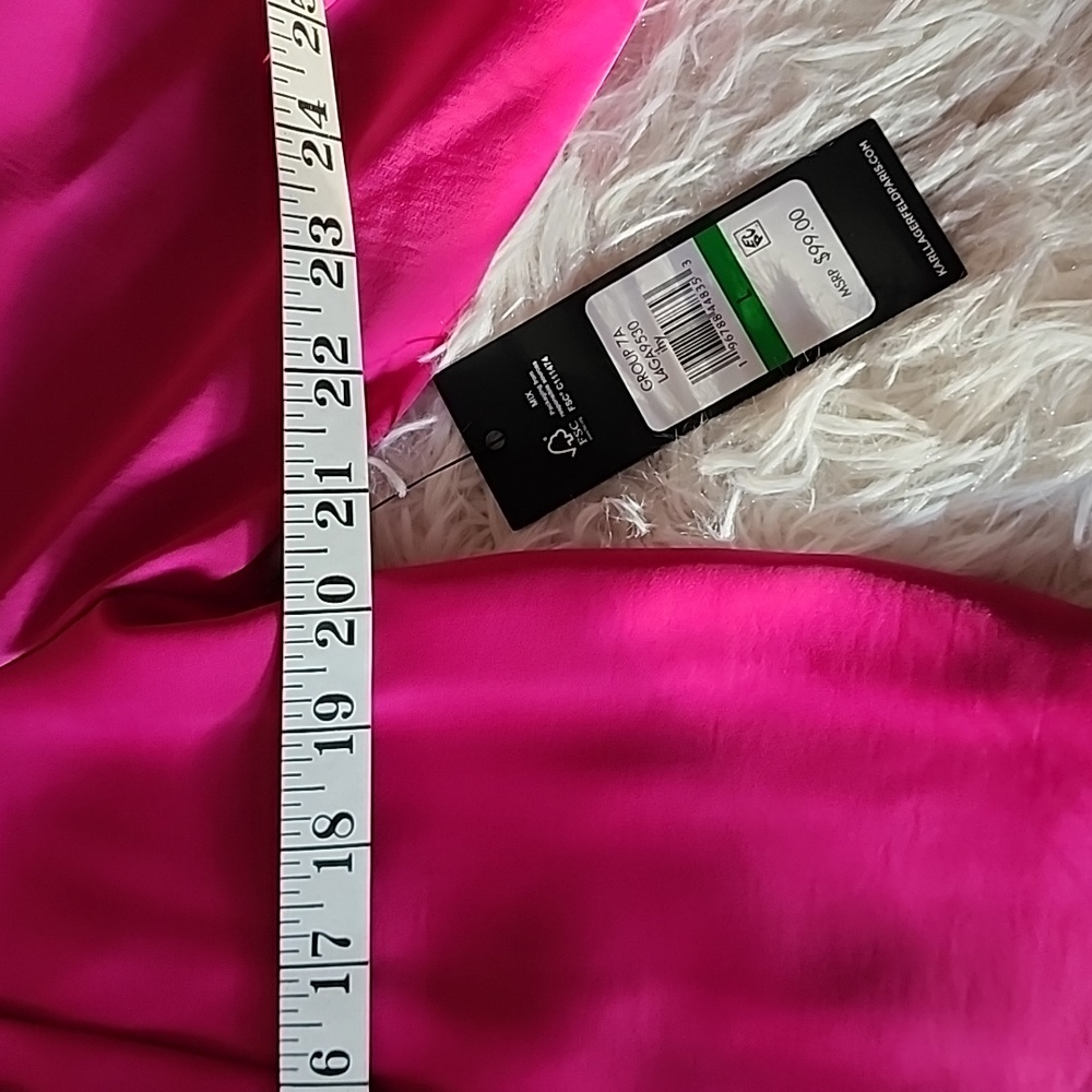 Karl Lagerfeld Paris Brand New Vibrant Pink Double-Breasted Blouse - Picture 4 of 10